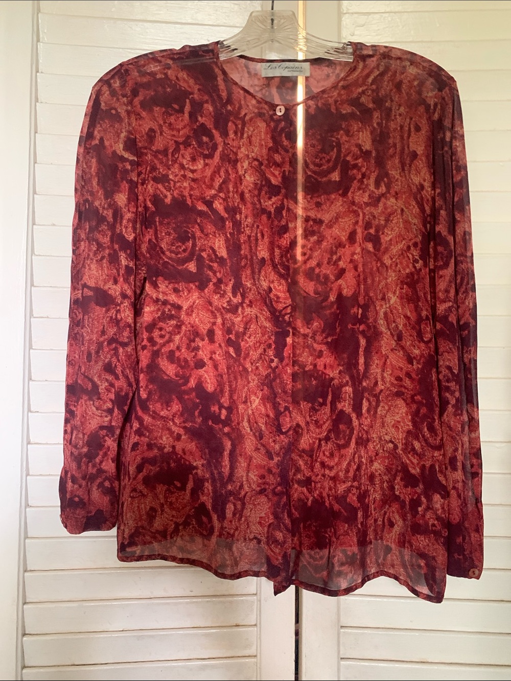 Les Copains Vintage 90s Silk Sheer Blouse